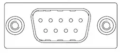 D-sub 9 pin Drawing